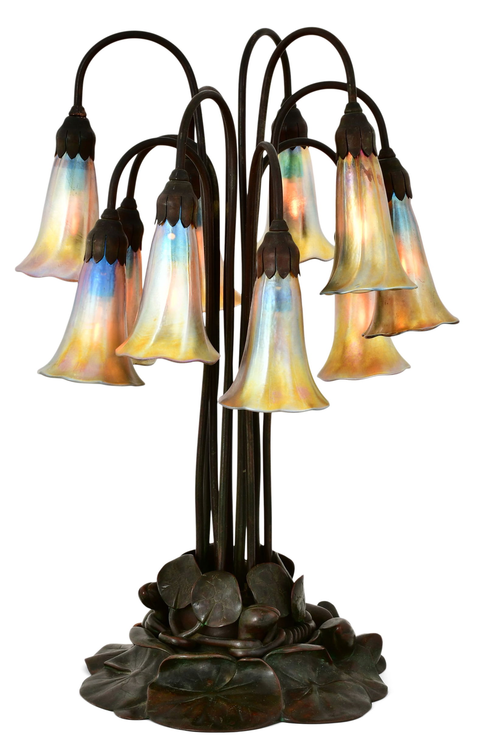 Tiffany Studios Ten-Light "Lily" Table Lamp (1 of 6)