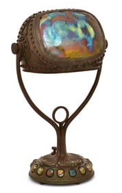Tiffany Studios Jeweled "Turtle-Back" Desk Lamp