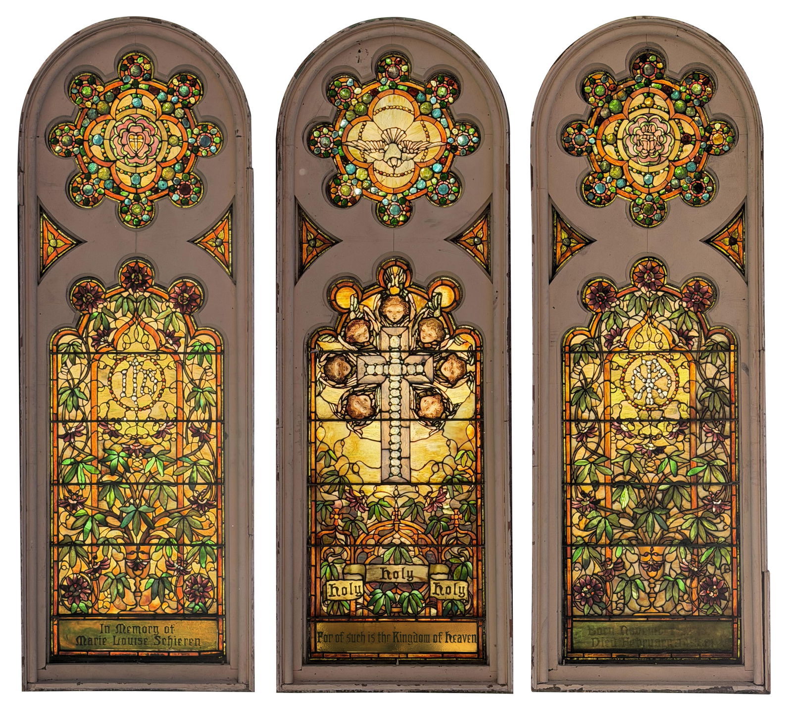 Tiffany Studios, The Schieren Memorial "Ornamental" Window, St. Matthew's Evangelical Lutheran (1 of 20)