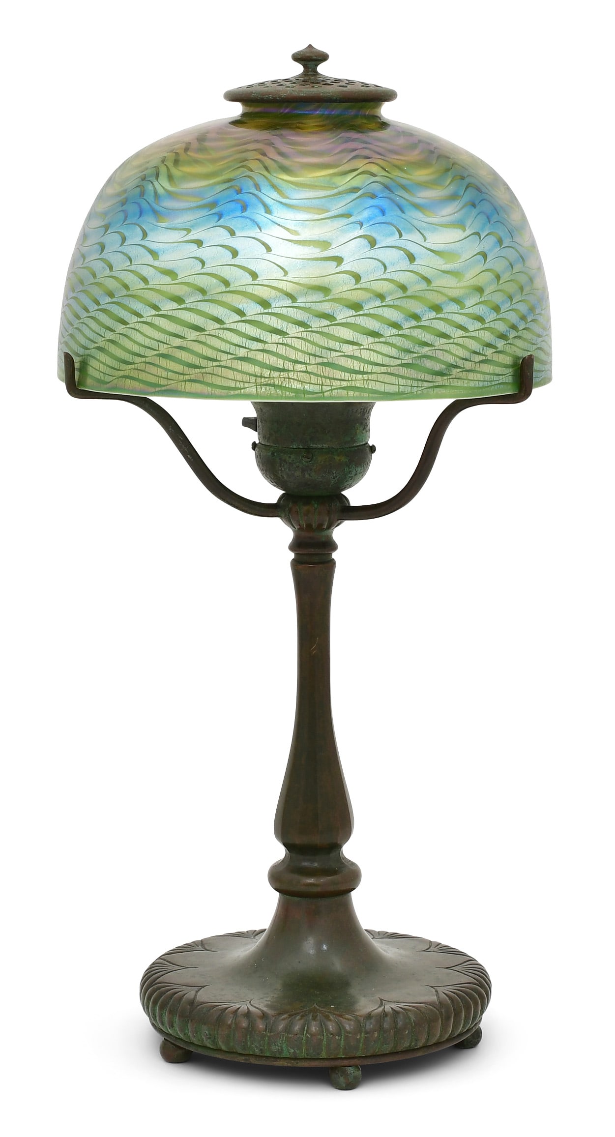 Tiffany Studios "Damascene" Desk Lamp (1 of 8)
