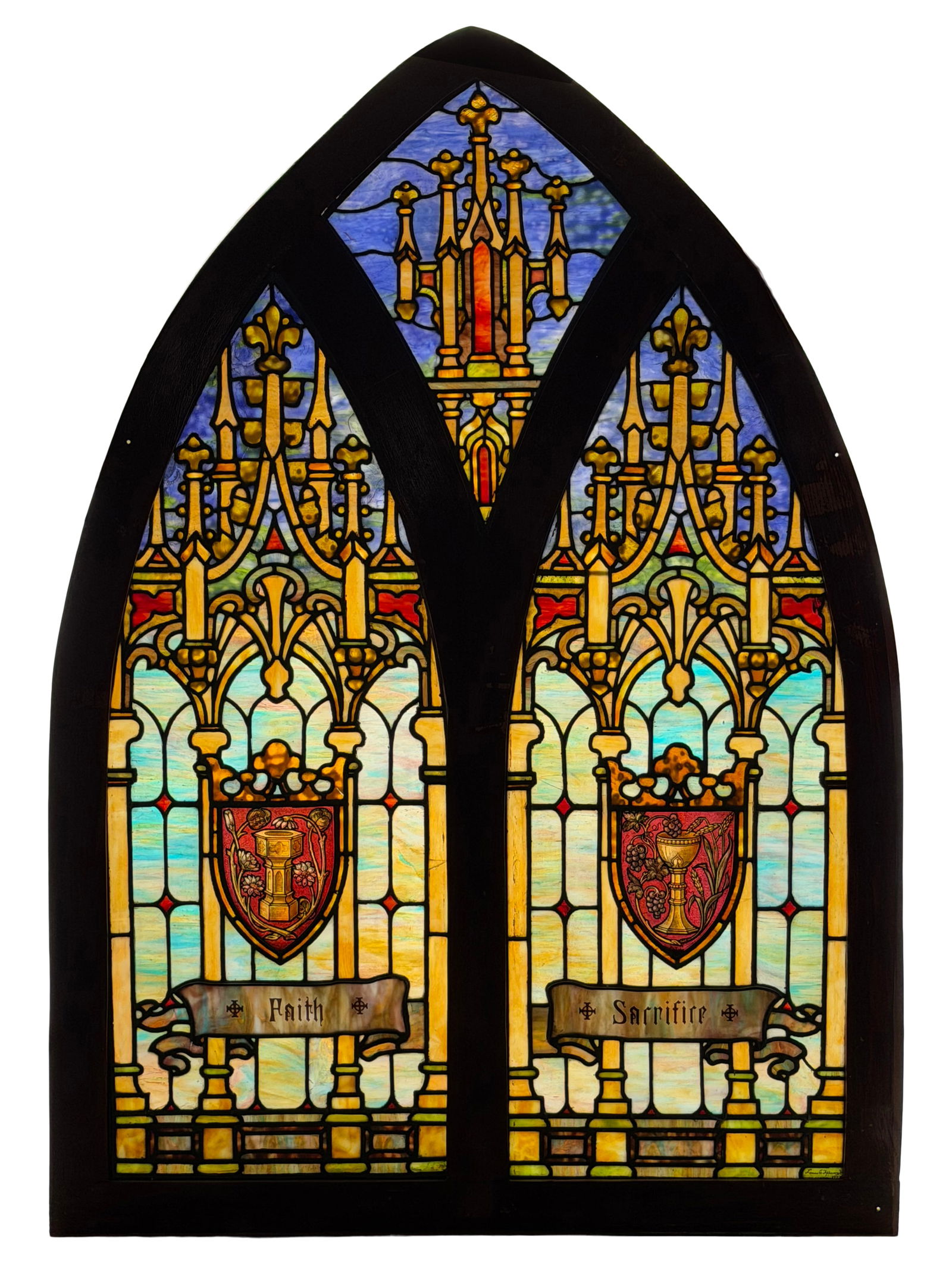 Tiffany Studios Gothic Revival Arched Window (1 of 8)