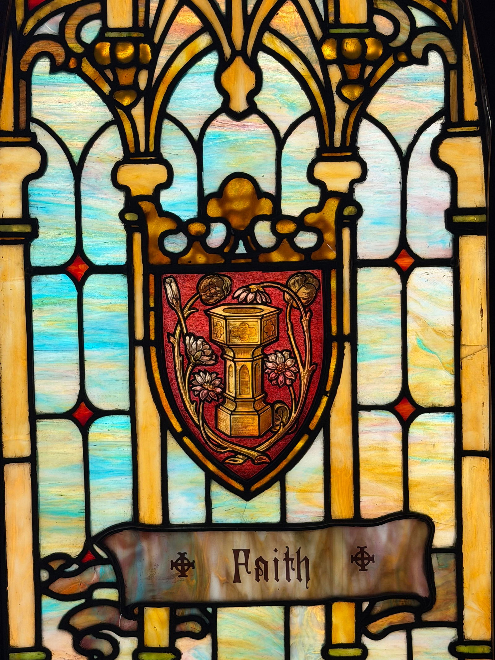 Tiffany Studios Gothic Revival Arched Window - 2