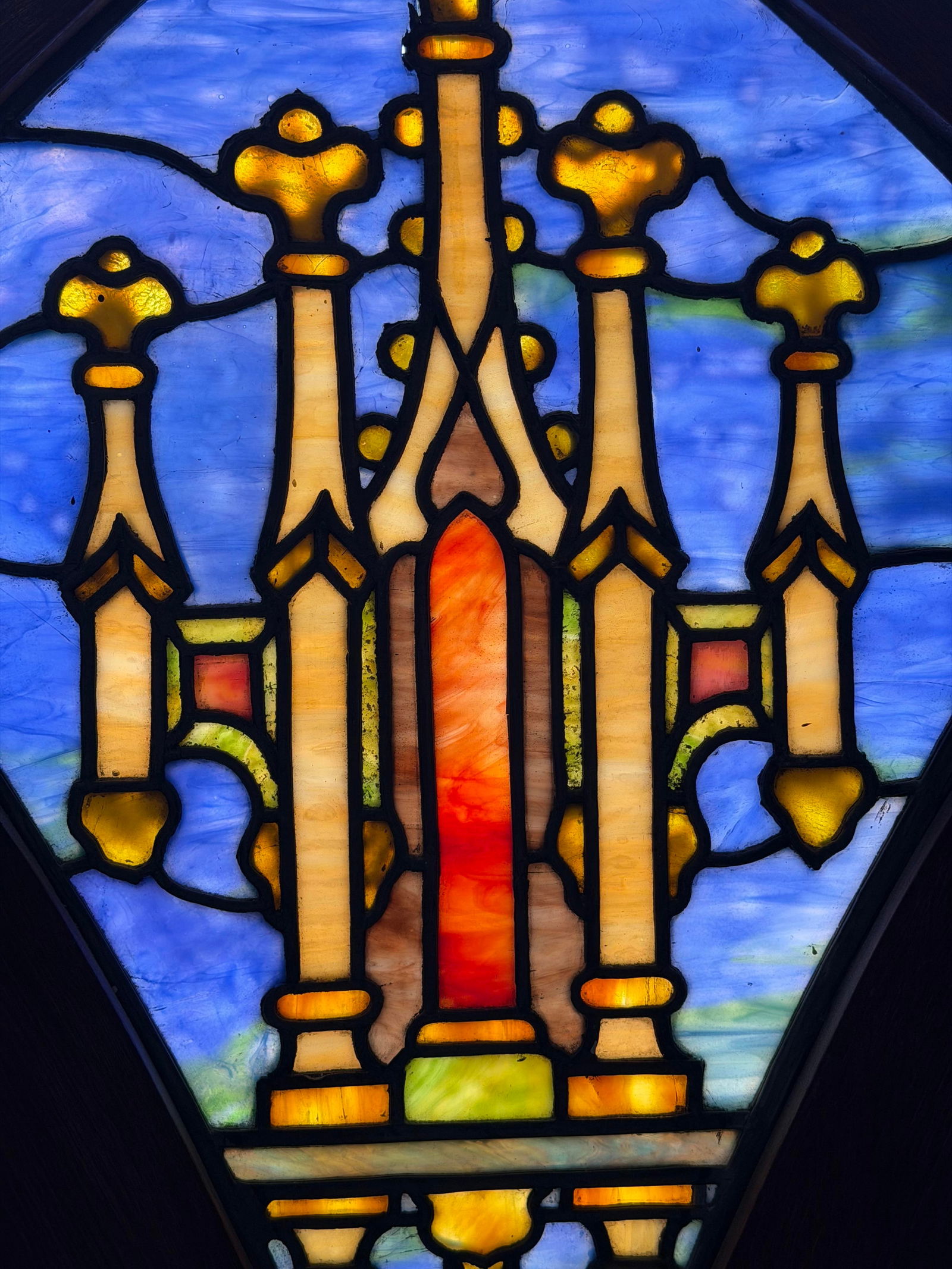 Tiffany Studios Gothic Revival Arched Window - 5