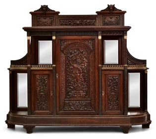 A Fine American Aesthetic Movement Rosewood Parlor Cabinet