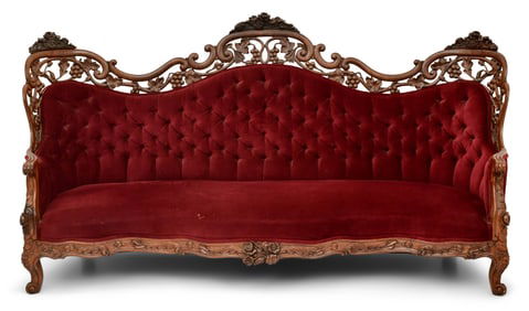 John H. Belter (1804-1863), "Tuthill King" Rococo Revival Sofa