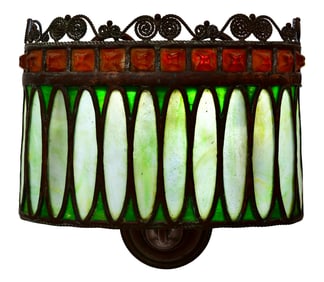 Tiffany Studios "Jeweled" Wall Sconce
