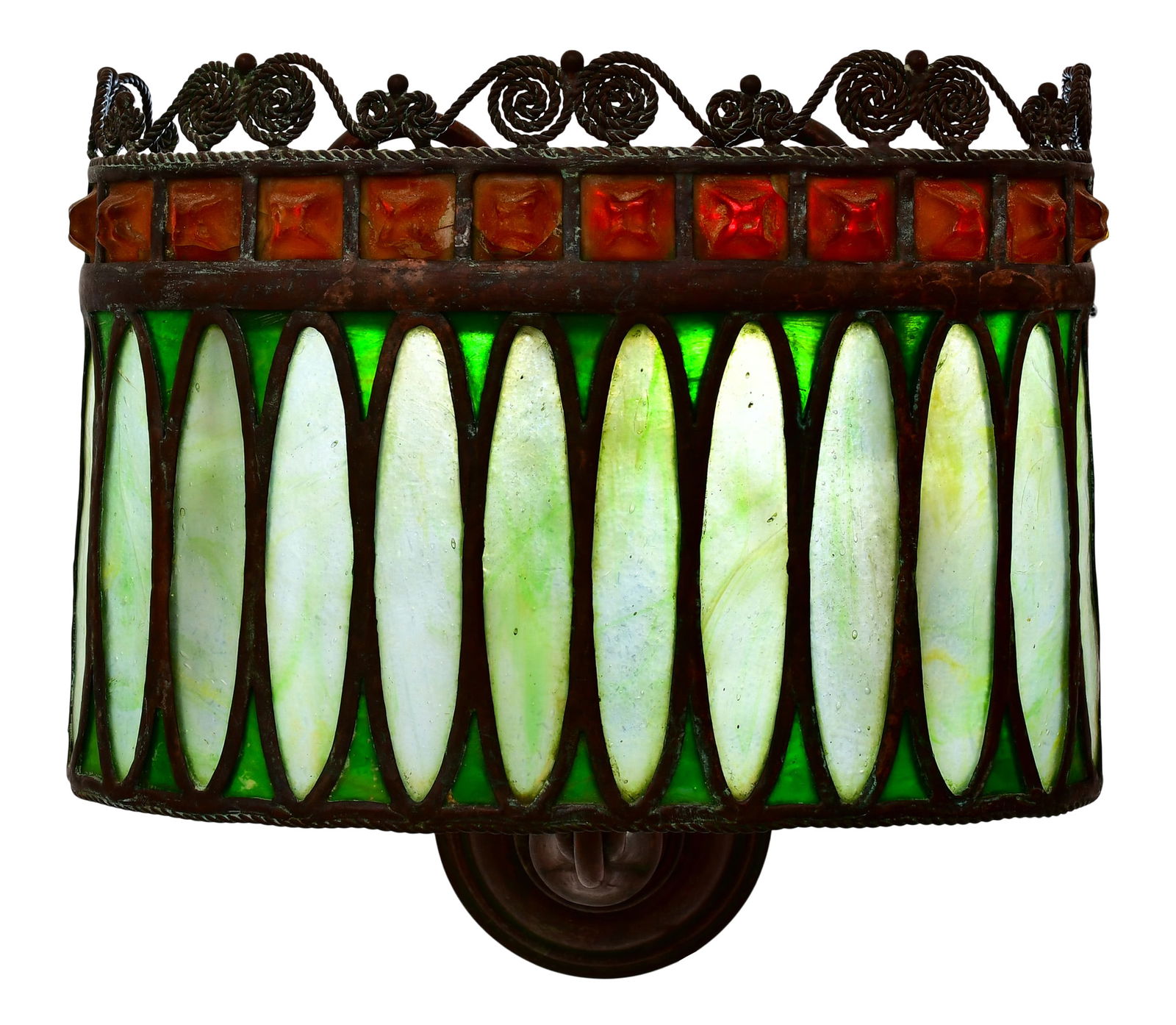 Tiffany Studios "Jeweled" Wall Sconce (1 of 11)