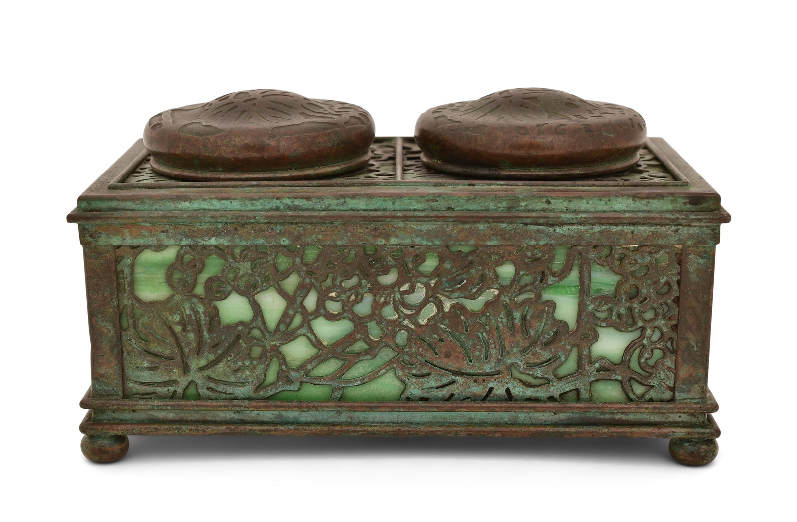 Tiffany Studios "Grapevine" Double Inkwell (1 of 6)