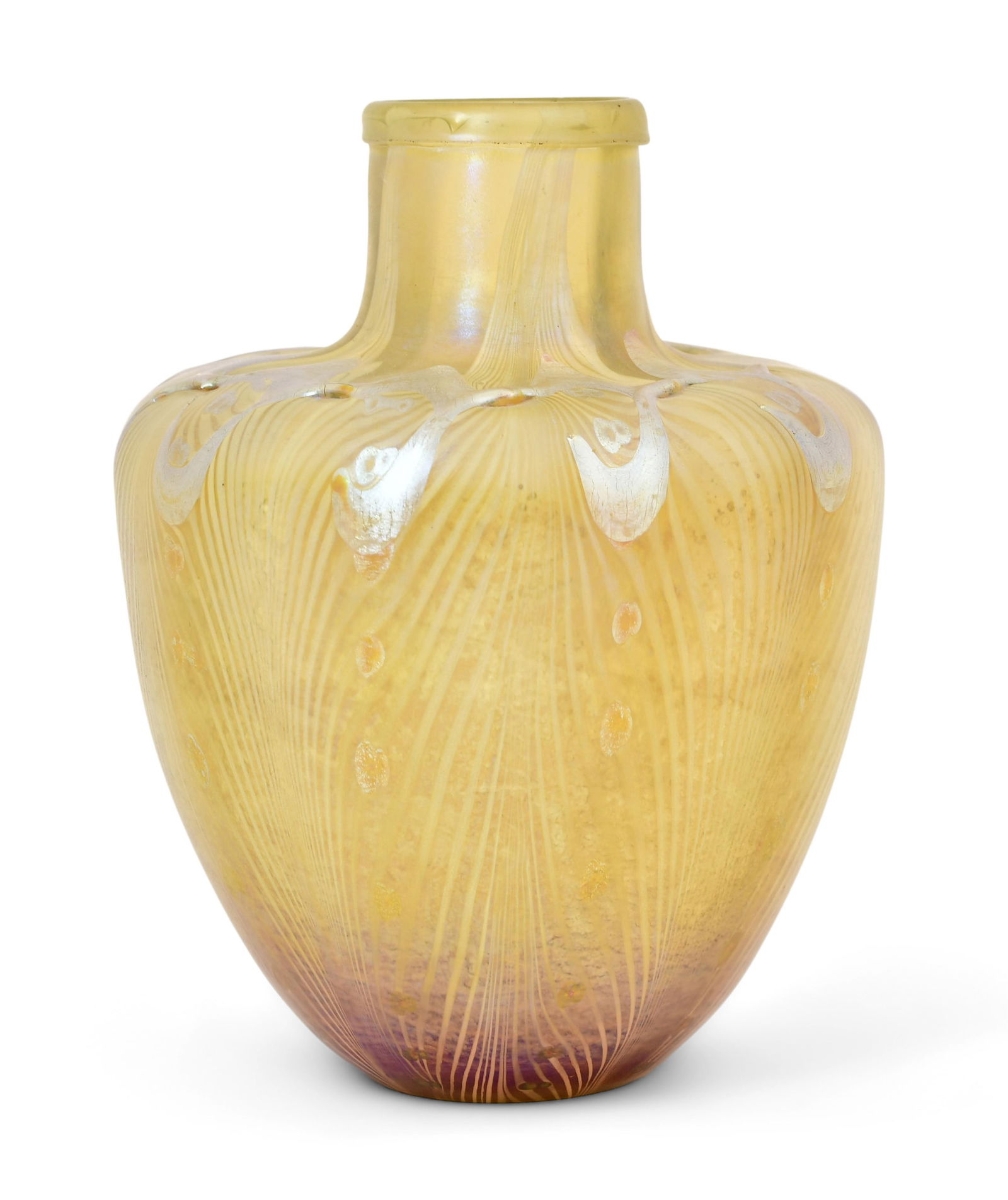 Tiffany Studios, An Early Vase with Applied Decoration (1 of 5)