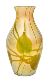Tiffany Studios Favrile Glass "Leaf & Vine" Vase
