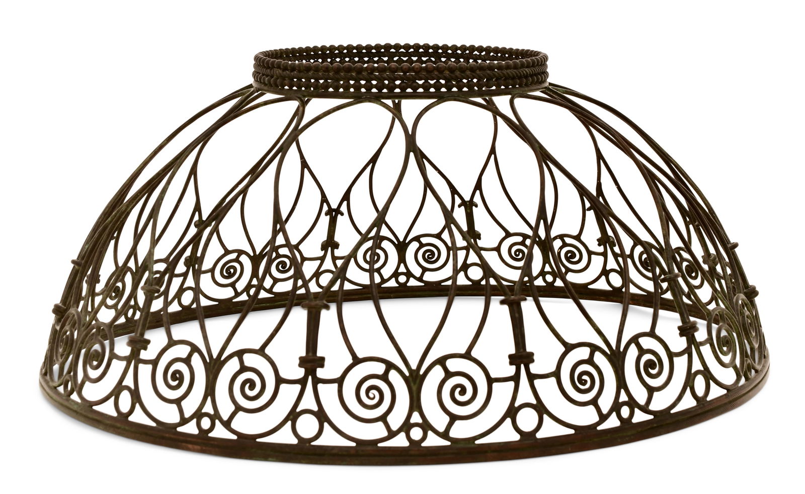 Tiffany Studios "Moorish" Lamp Shade Overlay: Tiffany Studios"Moorish" Lamp Shade Overlaycirca 1905patinated bronze6 3/4 x 15 inchesProvenance: Important Private Collection