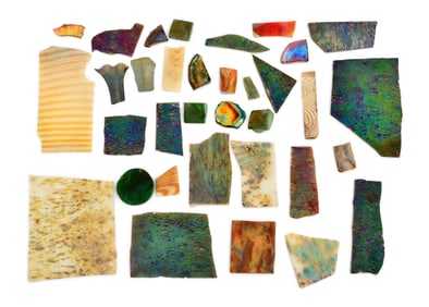 Tiffany Studios, Collection of Favrile Glass Fragments