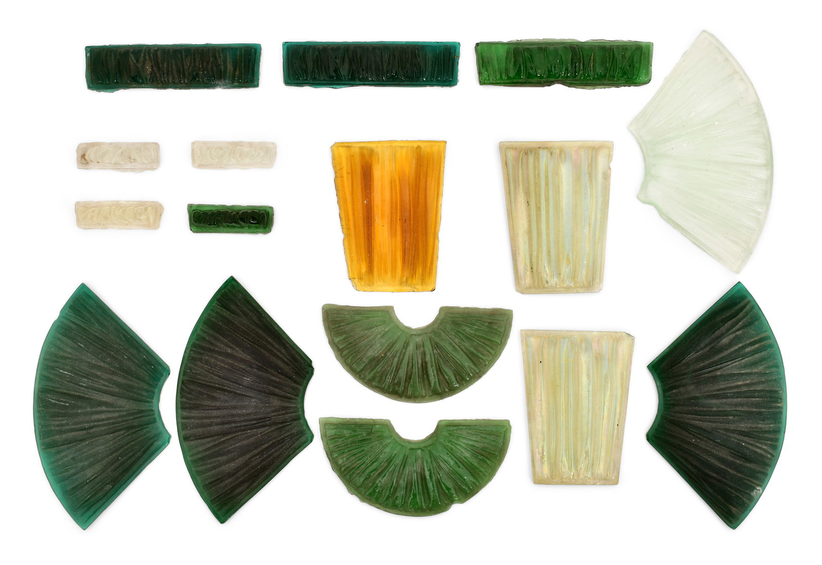 Tiffany Studios, Lot of "Favrile Fabrique" Glass Pieces (1 of 3)