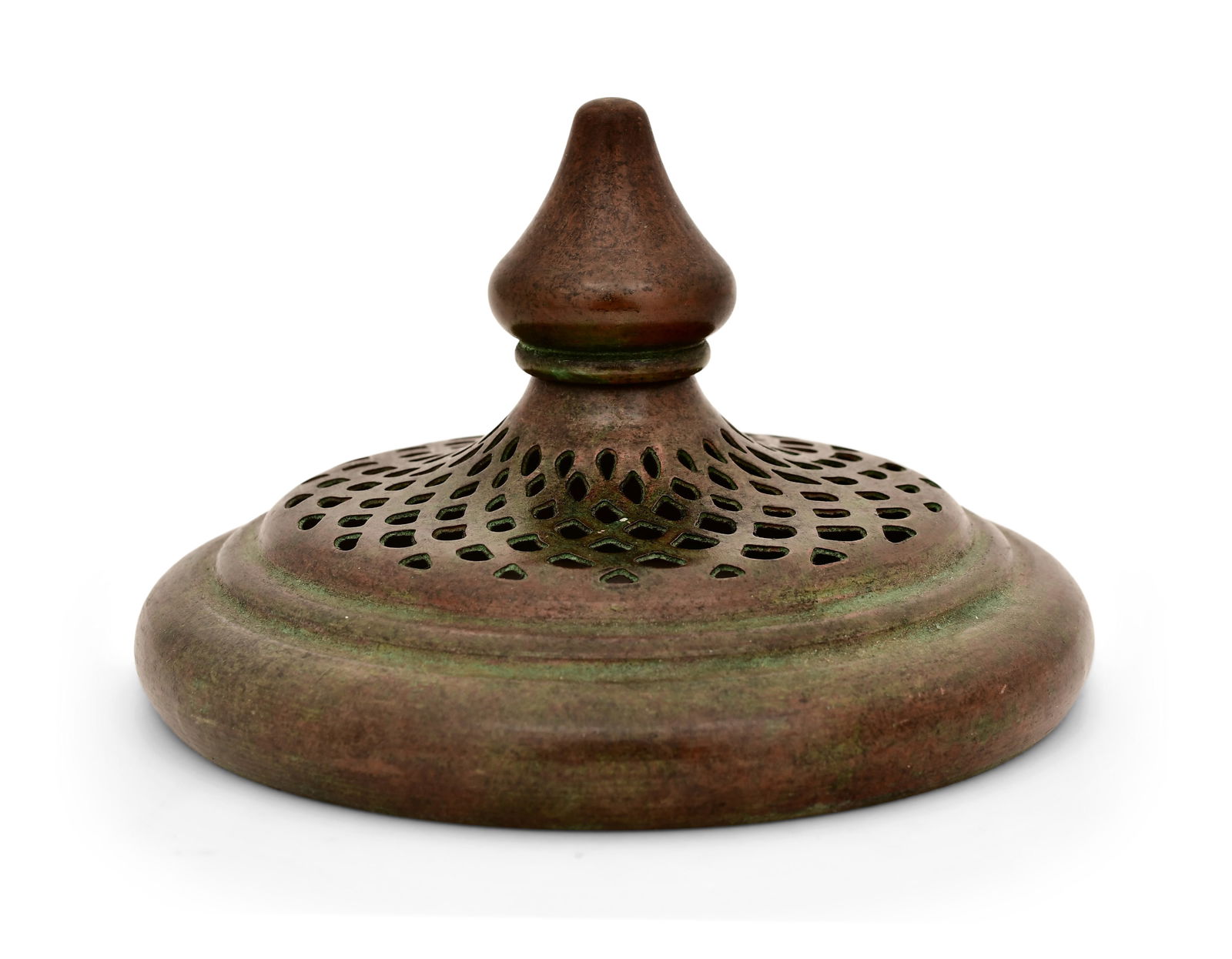Tiffany Studios Bell Heat Cap: Tiffany StudiosBell Heat Capcirca 1910patinated bronze3 1/2 x 5 1/2 inchesProvenance: Important Private CollectionOther Notes: Fontaine's Auction Gallery can arrange shipping for this item (USA on