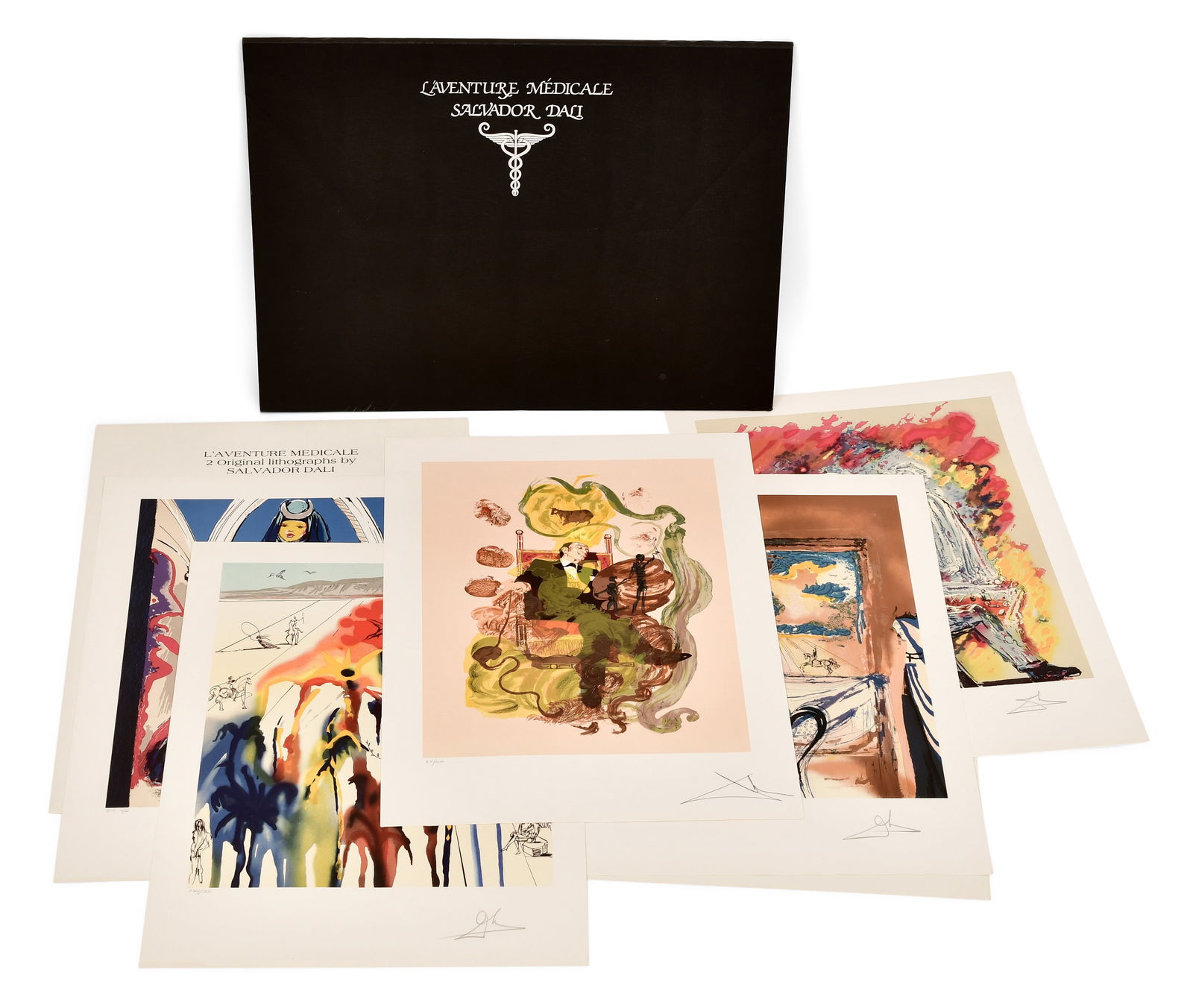 Salvador Dali (Spanish, 1904-1989), The Doctor, The Dentist, Dali Dreams, Diamond Head & Lady Blue: Salvador Dali(Spanish, 1904-1989)The Doctor, The Dentist, Dali Dreams, Diamond Head & Lady Bluelithographseach signed "Dali"30 1/2 x 22 3/4 inchesProvenance: Private Collection, New Jersey