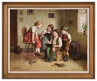 Edmund Adler (Austrian, 1876-1965), "The Lesson"