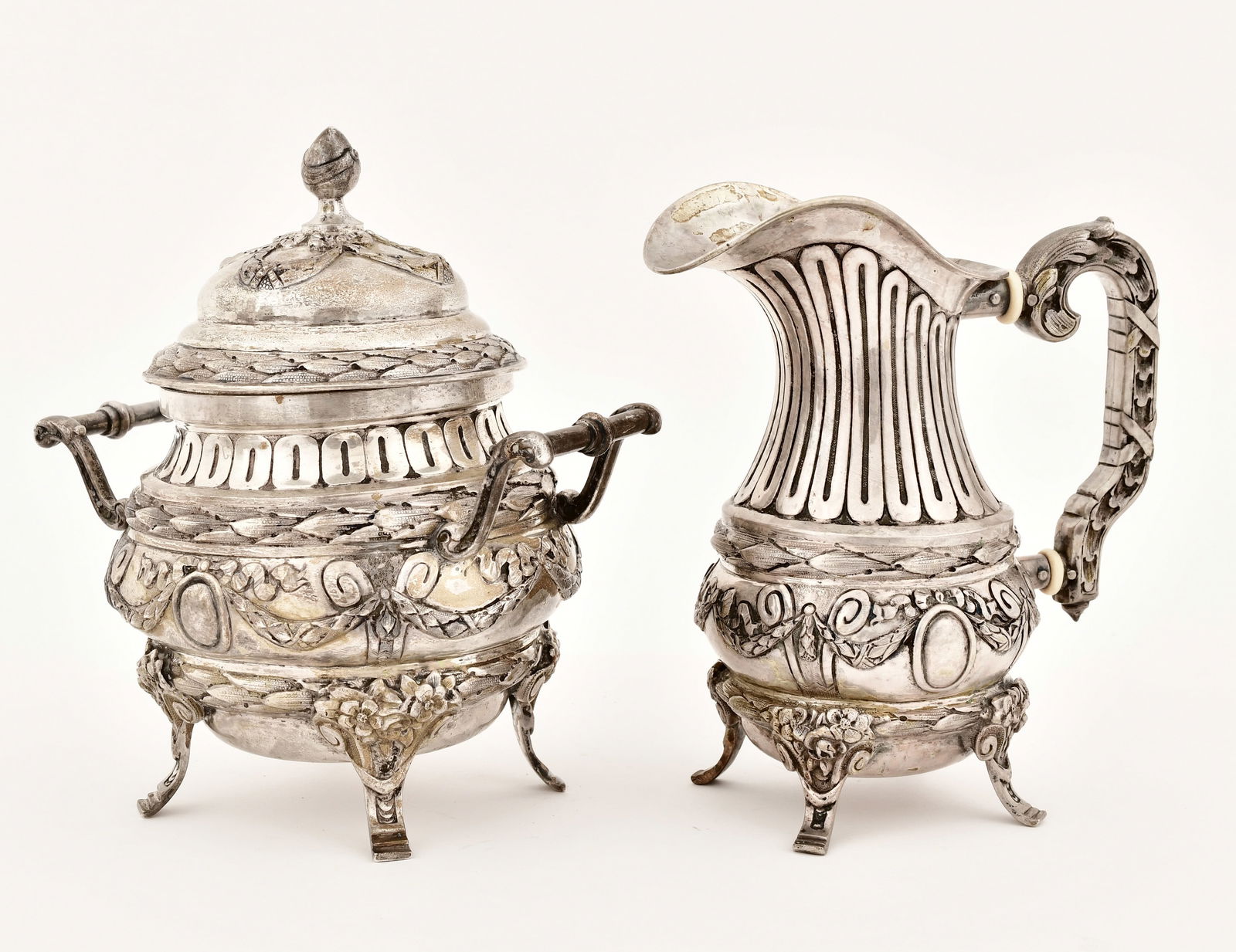 German Silver Four-Piece Tea Service - 3