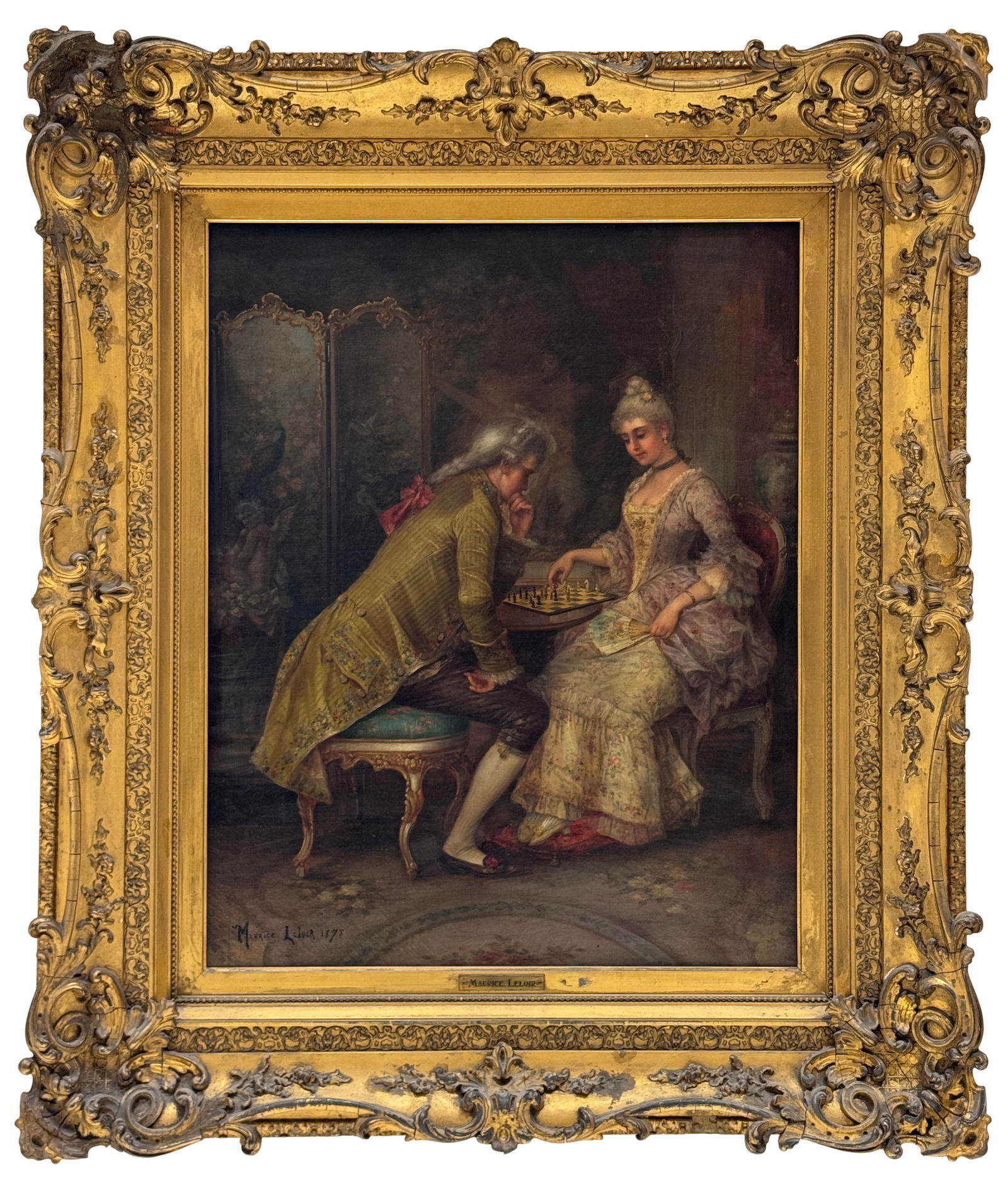 Maurice Leloir (French, 1853-1940), Two Elegant Figures Playing Chess (1 of 6)