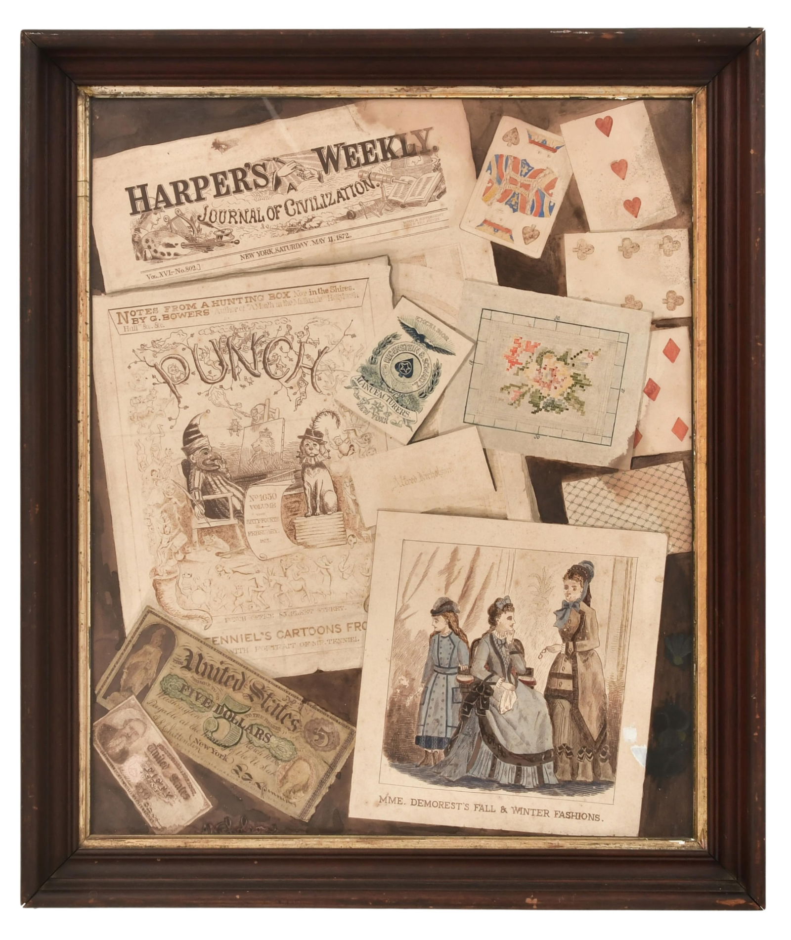 Trompe L'Oeil, Still Life, Watercolor, Signed "A. Nicholson" (1 of 6)