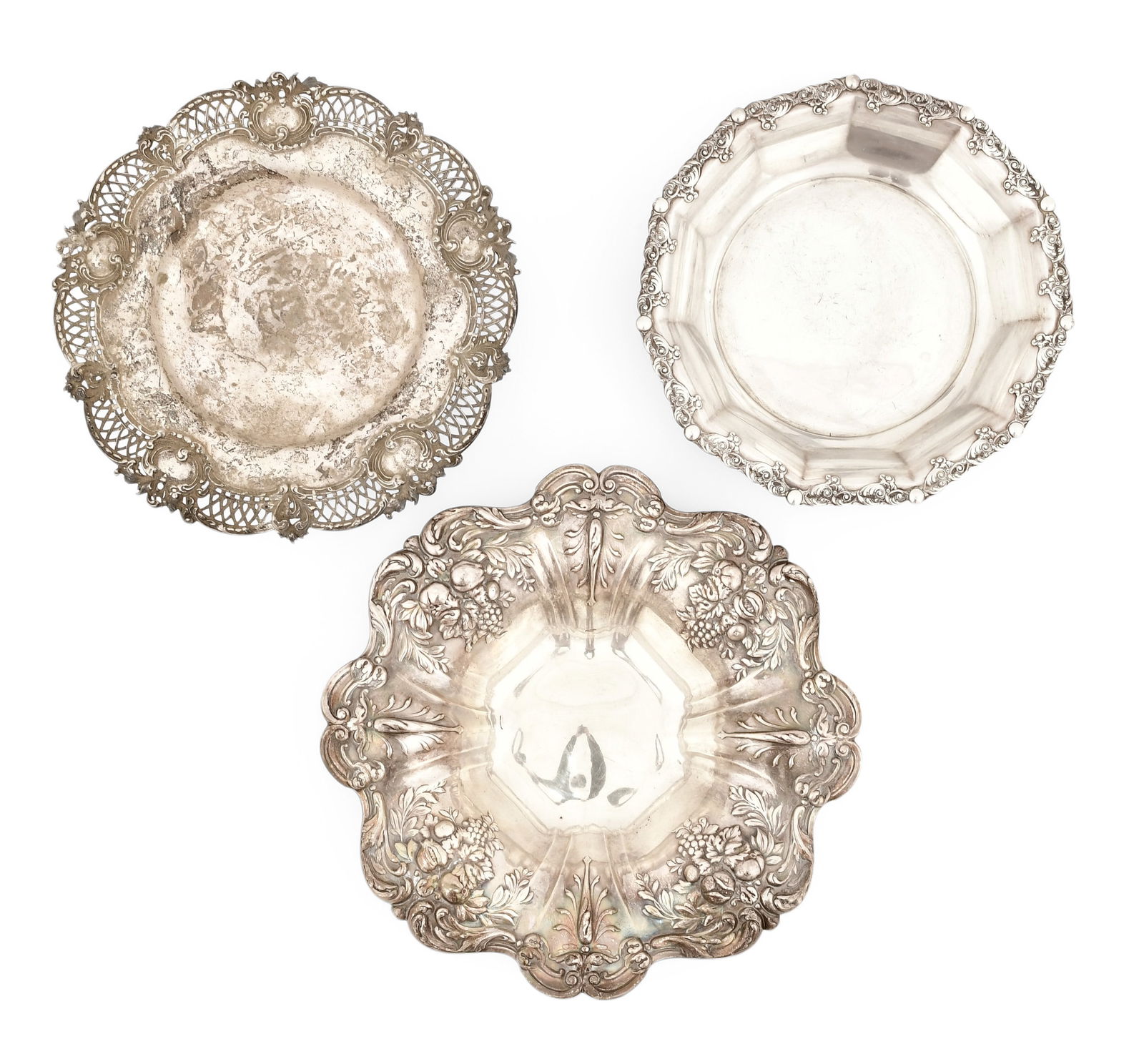 Three American Sterling Silver Bowls, J.E. Caldwell & Co., Reed & Barton "Francis I" & Gorham (1 of 8)