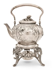 Tiffany & Co. Silver Teapot on Stand