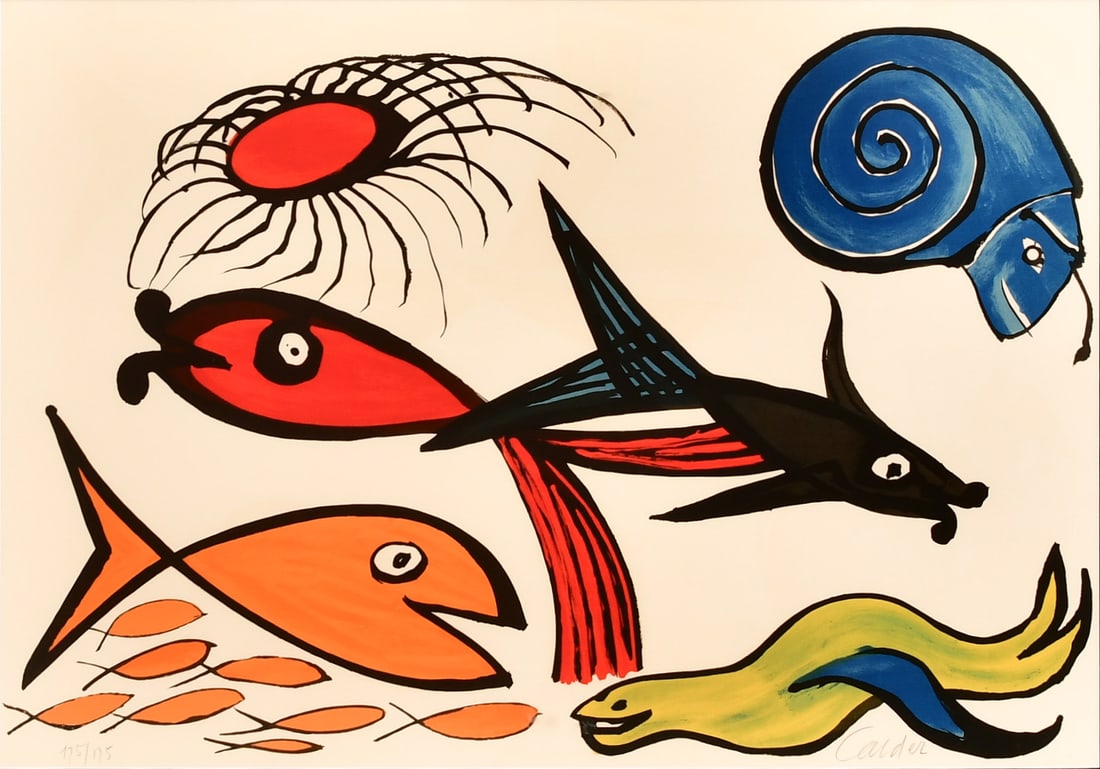 Alexander Calder (American, 1898-1976), Our Unfinished Revolution: Alexander Calder (American, 1898-1976) Our Unfinished Revolution lithograph in colors hand signed in pencil "Calder" and numbered "175/175" 20 1/2 x 29 1/4 inches (sight) 29 x 37 inches (frame) 