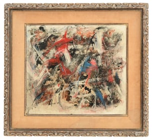 Afro Basaldella (Italian, 1912-1976), Abstract, Oil on Board