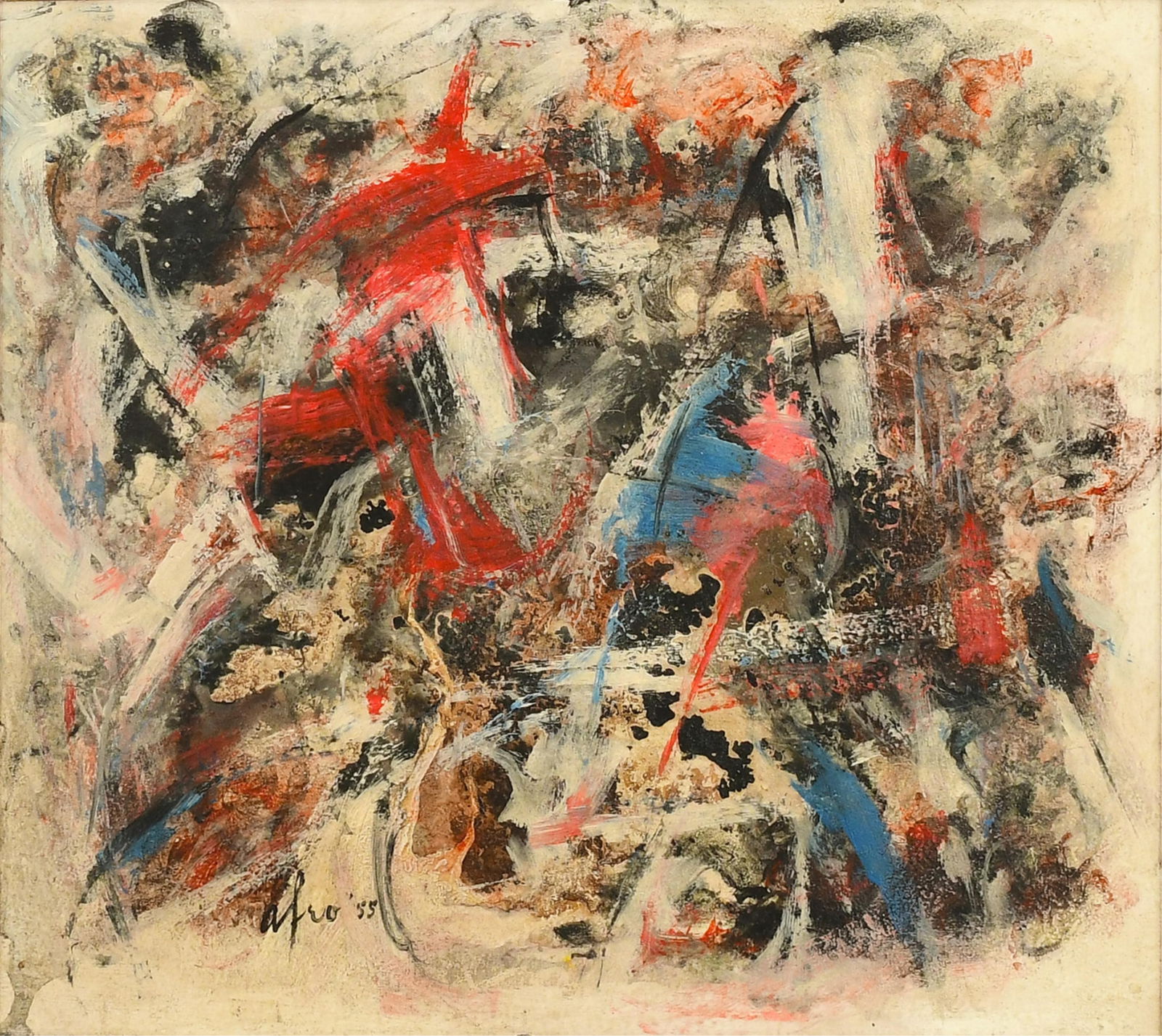 Afro Basaldella (Italian, 1912-1976), Abstract, Oil on Board (1 of 4)