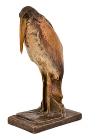 Continental Glazed Earthenware Figure of a Rook