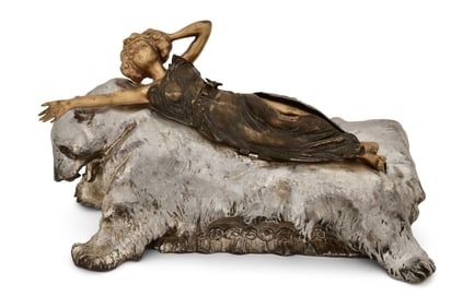 Carl Kauba (Austrian, 1865-1922), "Bare on Bear" Mechanical Sculpture