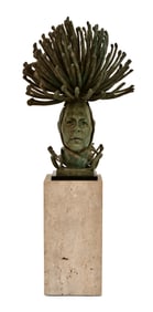 Theodore Gall (American b. 1941), "Merman" Bronze Sculpture