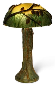 Stelz Studios Pate de Verre "Pinecone" Table Lamp