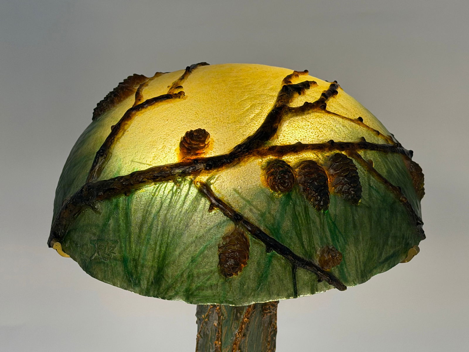 Stelz Studios Pate de Verre "Pinecone" Table Lamp - 2