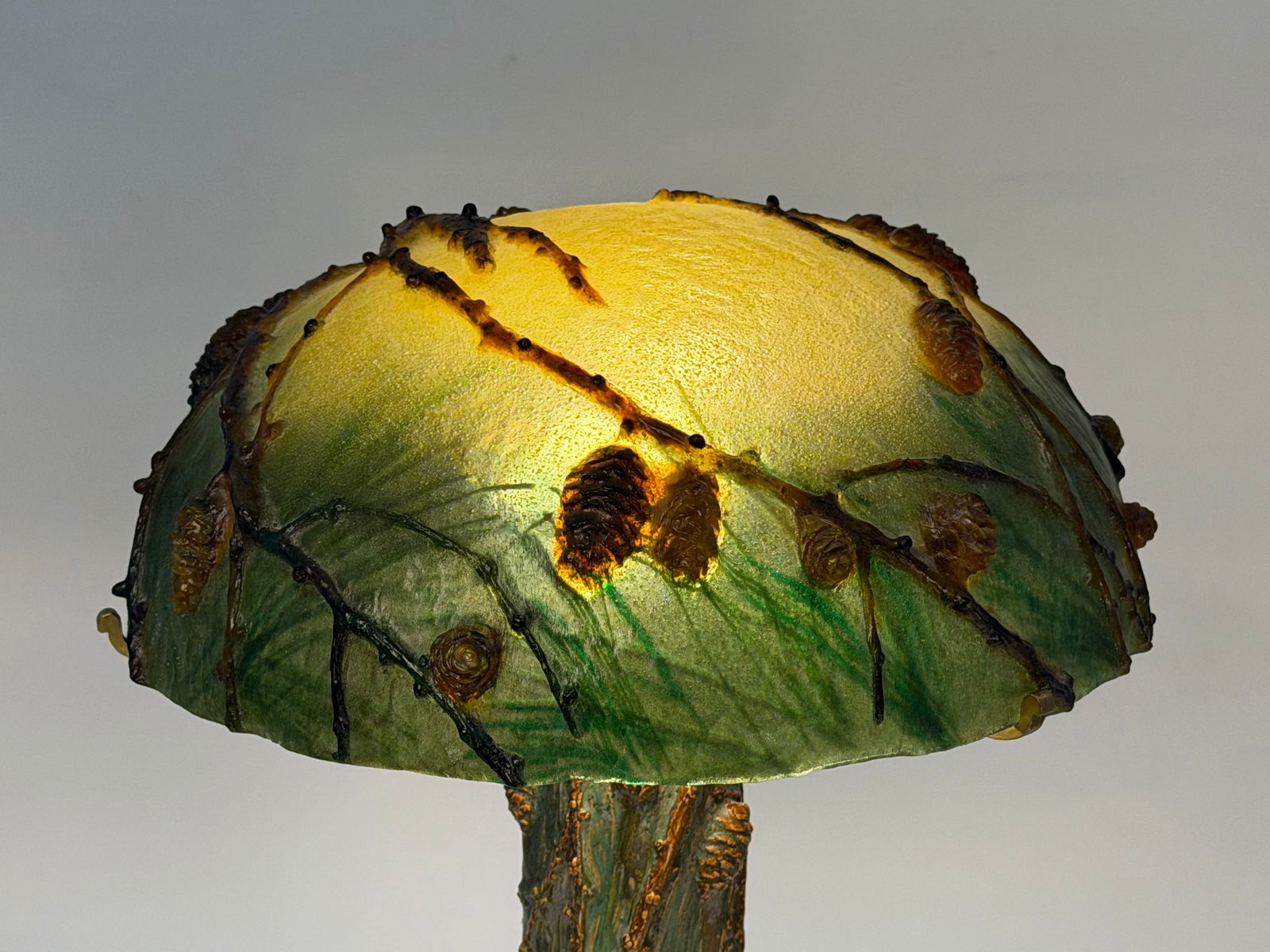 Stelz Studios Pate de Verre "Pinecone" Table Lamp - 3