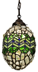 American Jeweled & Chunk Glass Lantern