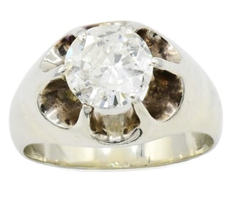2.28 Carat Diamond & Stainless Steel Ring