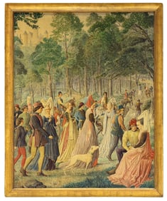 Malthe C. M. Hasselriis (Danish, 1888-1970), "The Falcon Hunt" (1937)