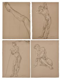 Paul Cadmus (American, 1904-1999), Two Male Nudes (Front and Back)