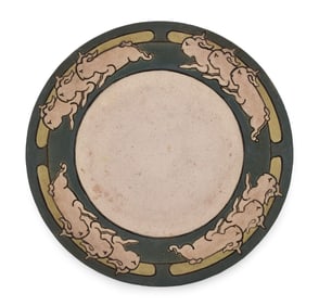 Saturday Evening Girls / Paul Revere Pottery "Rabbit" Plate, Designed by Albina Mangini