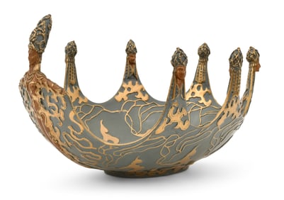 Erté (Russian/French, 1892-1990), "Ocean II" Bowl