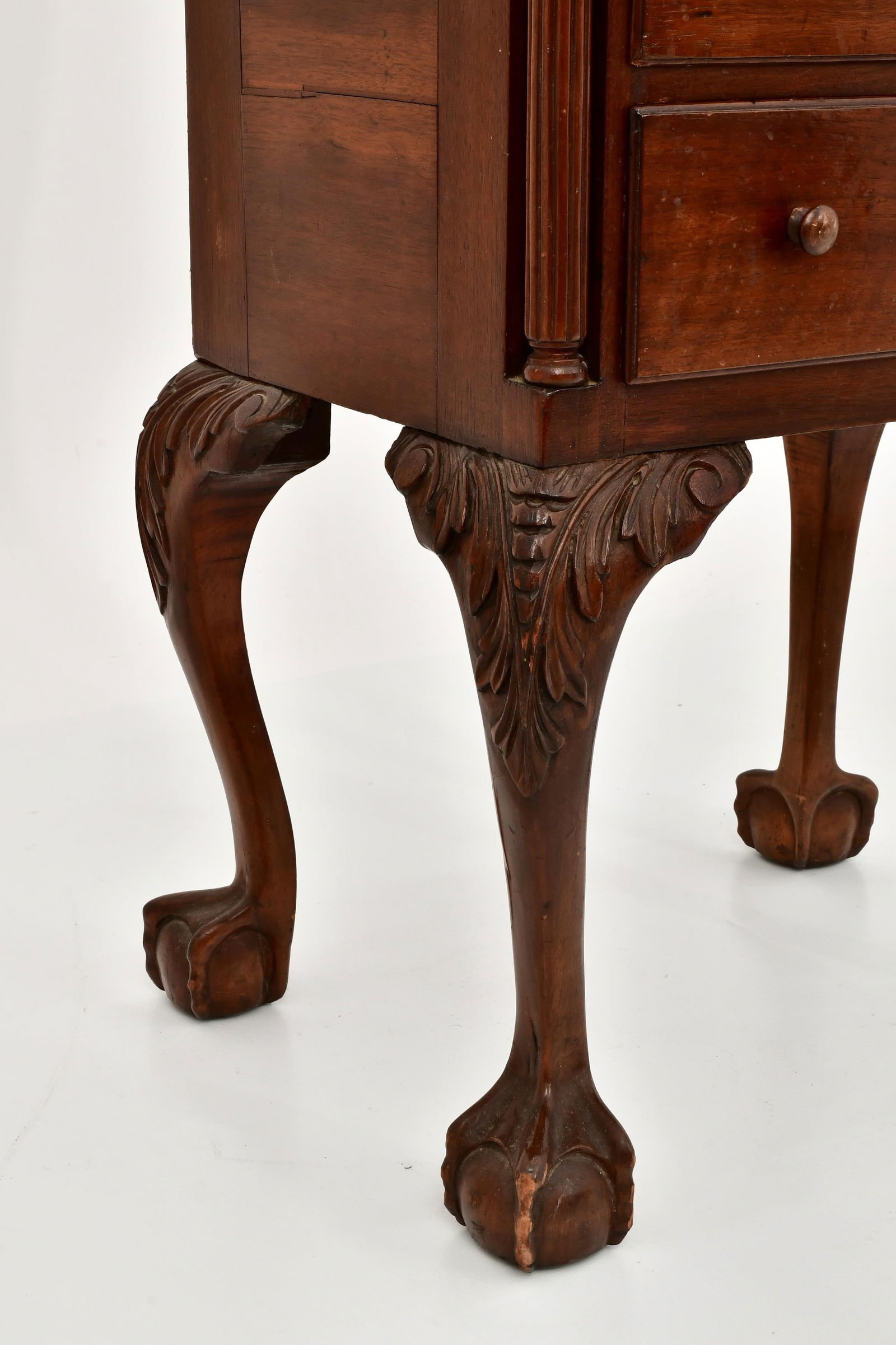 Chippendale Carved Mahogany Miniature High Chest of Drawers - 6