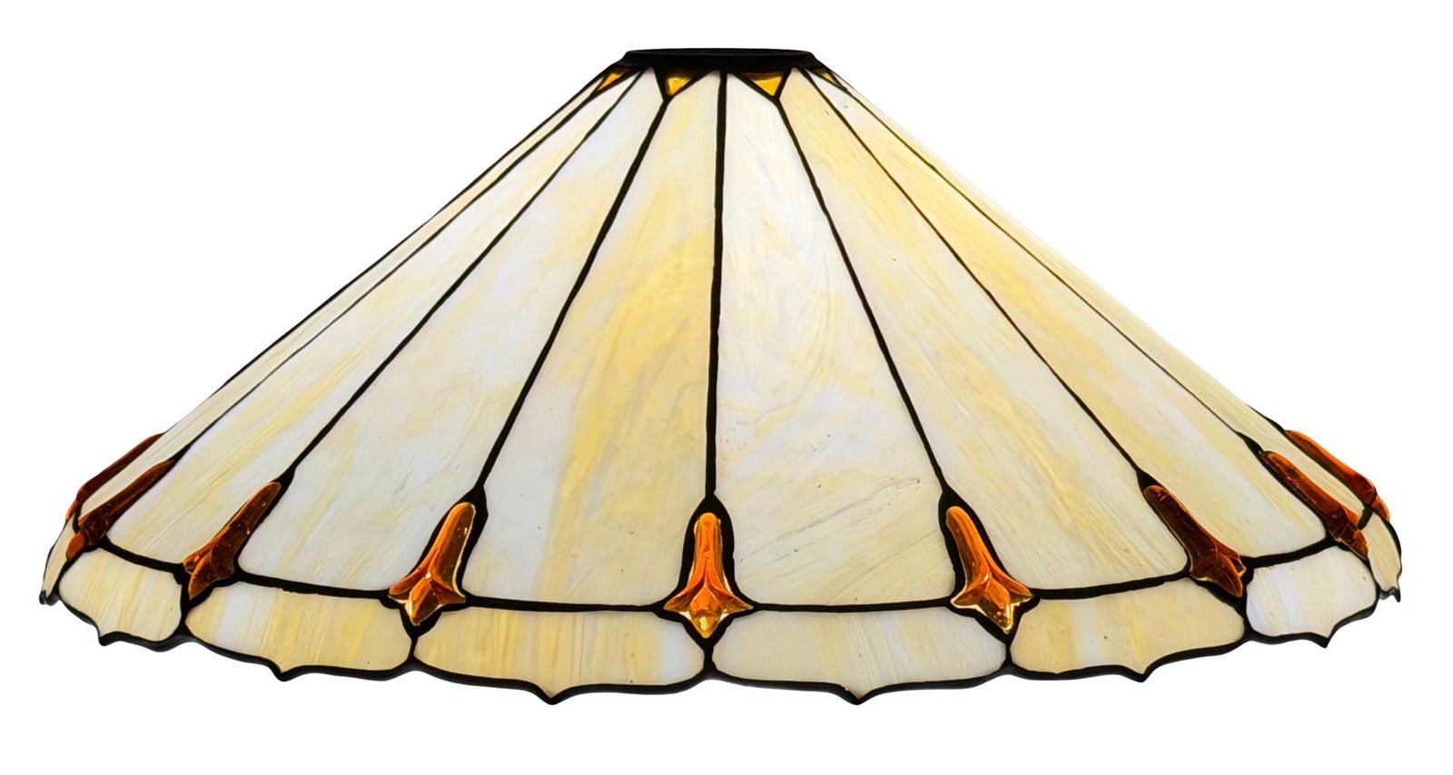 Duffner & Kimberly Table Lamp Shade: Duffner & Kimberly Co.(New York, est. 1905)Table Lamp Shadeearly 20th centuryleaded glass, patinated metal7 1/2 x 19 inchesProvenance: Important Private Collection