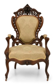 J. & J.W. Meeks "Stanton Hall" Rosewood Armchair