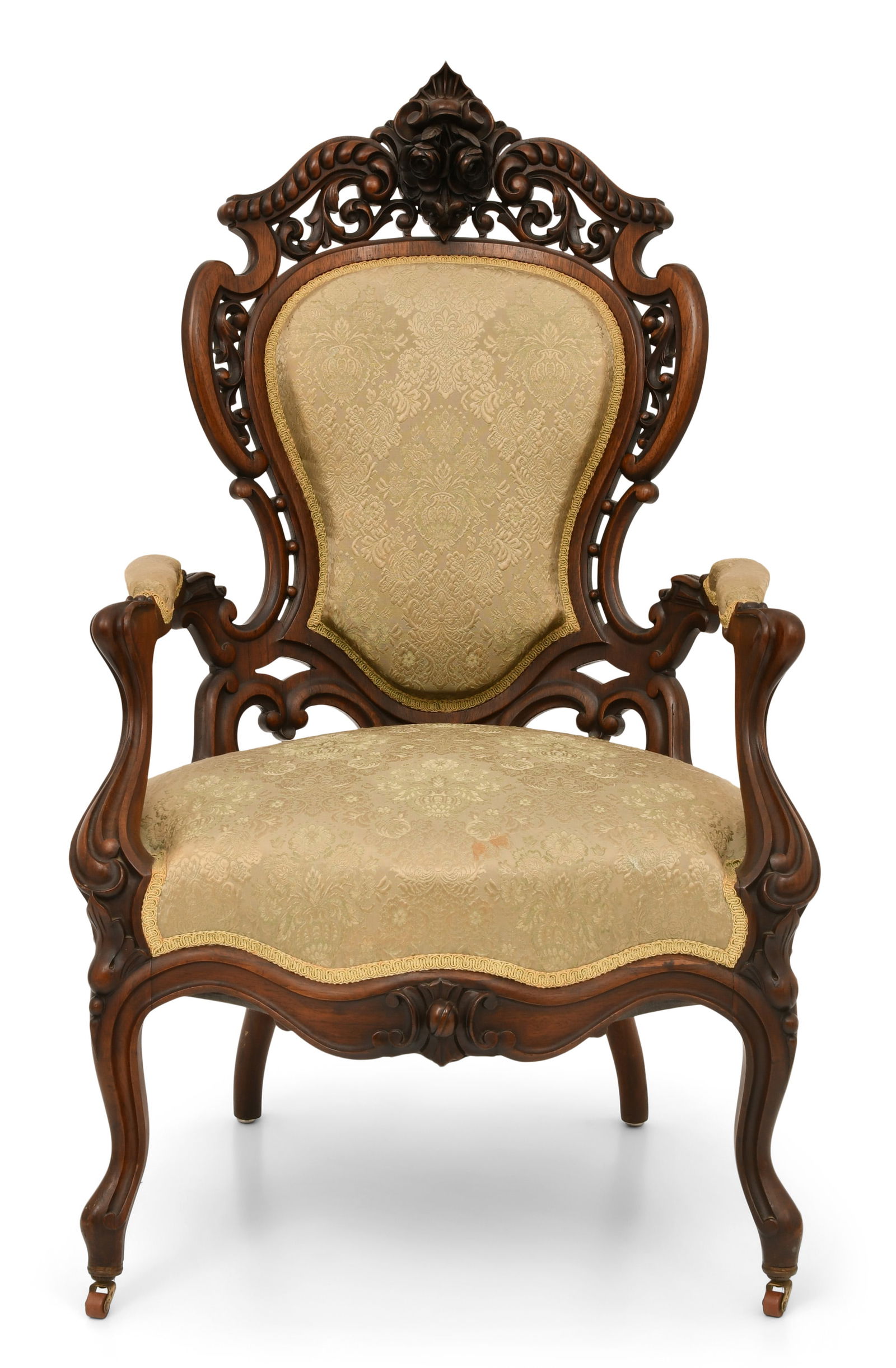 J. & J.W. Meeks "Stanton Hall" Rosewood Armchair (1 of 6)