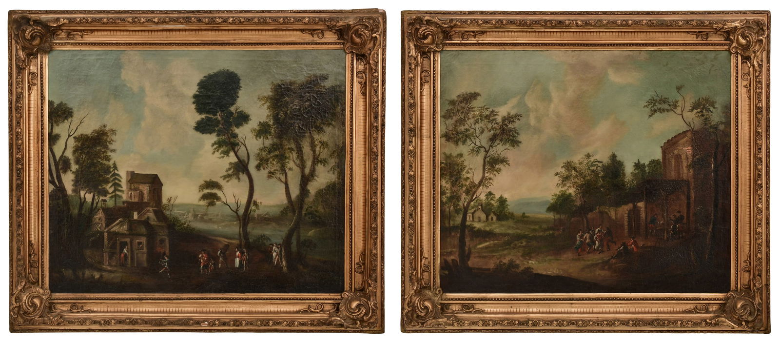 Italian School, Pair of Oil Paintings, 19th Century (1 of 5)