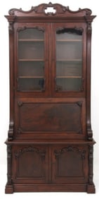 American Rococo Revival Mahogany Slant-Front Secretary
