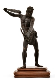Italian Patinated Bronze Sculpture of Hercules