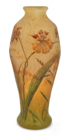 Daum, Nancy, Cameo Glass "Orchid" Vase