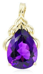 JMT 14K Yellow Gold & Amethyst Pendant