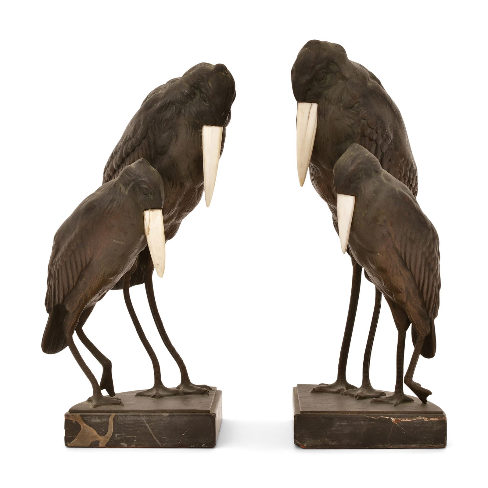 A Pair of Art Deco Bronze Sculptures of Egrets (1 of 7)